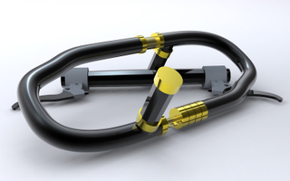 Illustration for article titled This Bike's Transforming Handlebar Lock Makes it Unrideable for Potential Thieves
